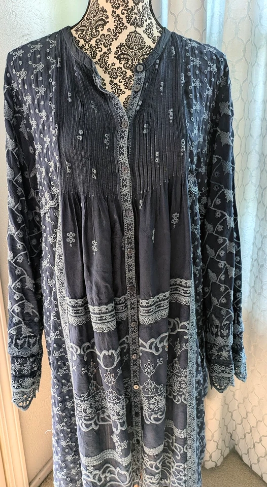 Johnny Was Embroidered Long Sleeve Dress - Image 2 of 4