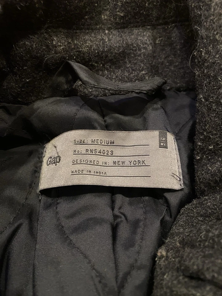 Gap классический уголь серый Peacoat шерстяная смесь мужчин средний изолированный винтажный - Изображение 3 из 4