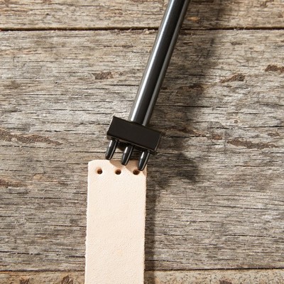 3 Hole Hand Stitching Punch, 1.8 mm x 3 - Leathercraft Tool Makes it Easy