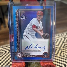 2025 Topps Pro Debut - Alex Clemmey #PD-14 Blue Foil /150 Auto
