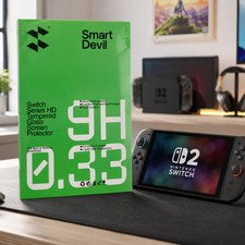 SmartDevil Nintendo Switch 2 Tempered Glass Screen Protector 9H 0.33mm New