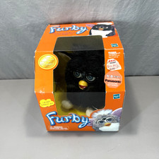 Witch's Cat Furby 2001 Re-Release with Box Tiger Electronics Black w White Feet