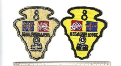 ES SCOUT / ELKS ? MICHIGAN EXPLORER ROCKET CIRCLE DESIGN ARROWHEAD SHAPED PATCH