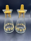 Vintage 1970s Pyrex Corelle Butterfly Gold Salt Pepper Oil Vinegar Shakers
