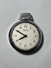 Non-Working Ingersoll Sweepster Pocket Watch - Silver in Color