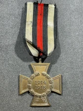 WW1 WWI Imperial German Army Military Hindenburg Cross No Swords 1914 1918 Medal