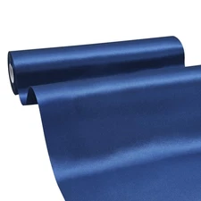 Wide Navy Blue Satin Ribbon 12 Inch x 25 Yards Solid Fabric Cutting Ceremony
