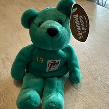 Dan Marino 13 Miami Dolphins Plush Beanbag Bear from 1999 Salvino's Bammers