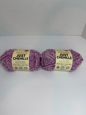 Premier JUST CHENILLE Yarn 65 yards Lot of 2 , Light Mauve, Crochet Super Bulky