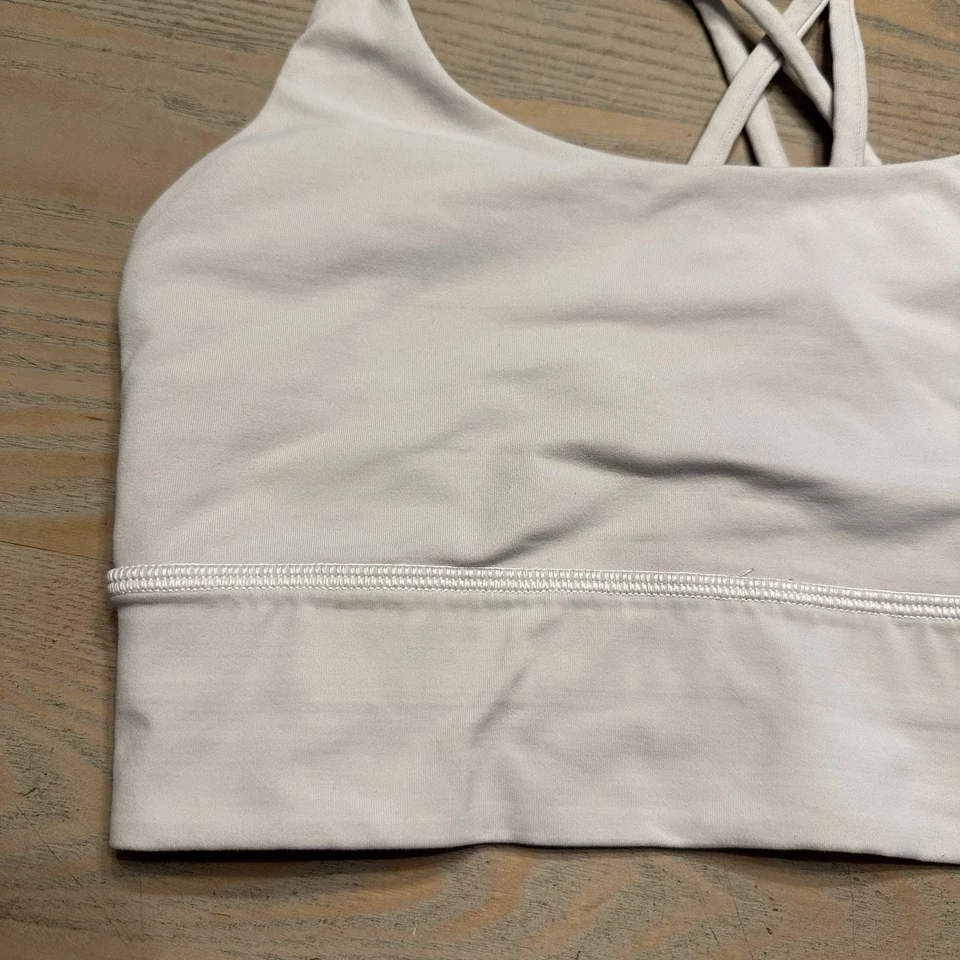 Lululemon Ivory Energy Bra Long Line Women’s Size 8 Medium Support Unpadded - Image 3 of 4