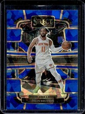 2023-24 Panini Select Jalen Brunson Blue Cracked Ice Prizm Concourse #7 Knicks