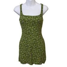 Reformation Noha mini dress in the Samantha green floral print size 2