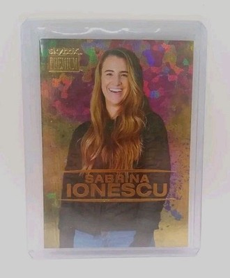 Sabrina Ionescu #'d /150 2021 Skybox Metal Universe Premium Star Rubies Topaz