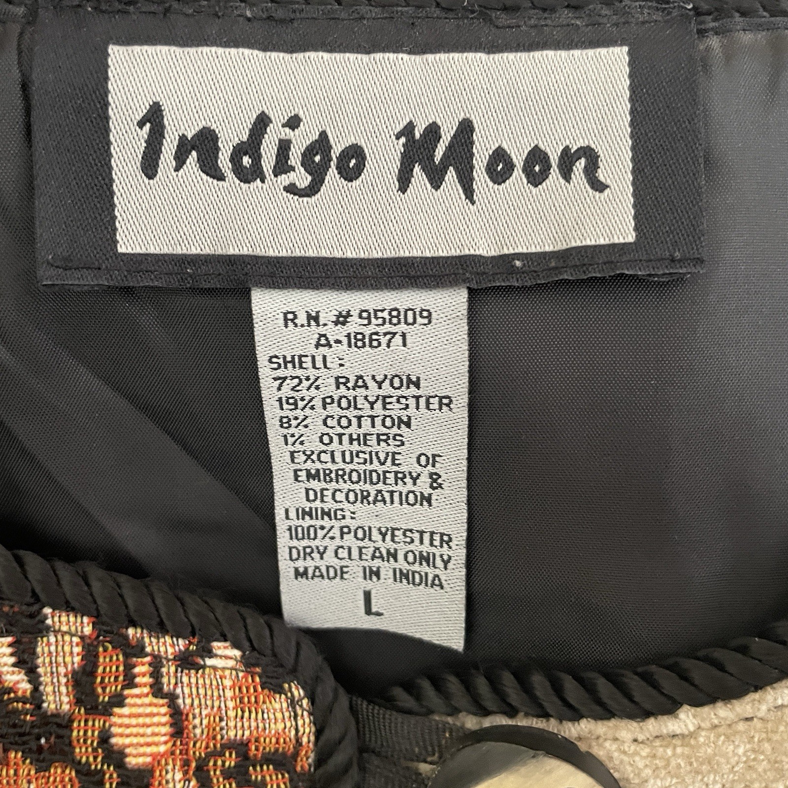 Indigo Moon Patchwork Tapestry Chenille Blazer Ja… - image 8
