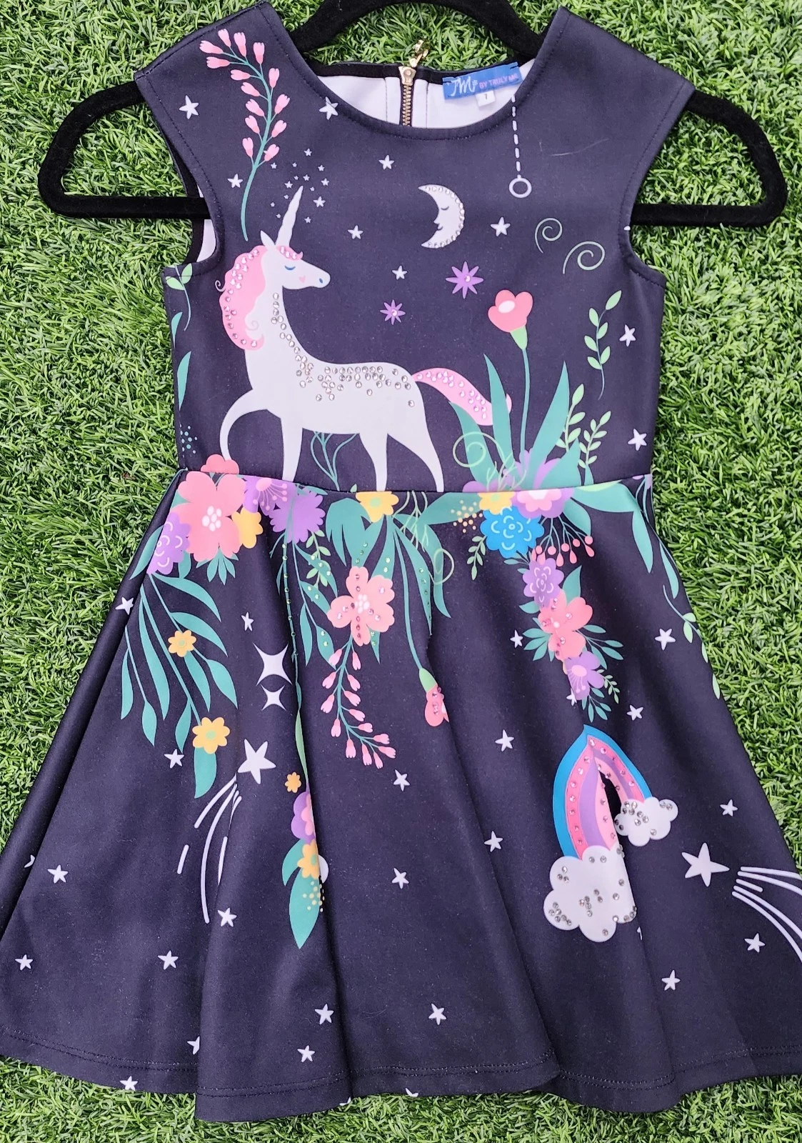 JM by Truly Me Unicorn Twirl Dress, Girls Size 7