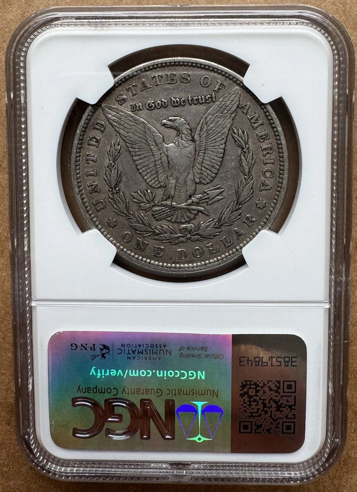 1878 7TF REVERSE OF 1879 $1 NGC XF 40 1878 7 TAIL FEATHERS MORGAN SILVER DOLLAR - Image 2 of 2
