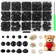 566PCS Safety Eyes for Amigurumi, Various Sizes Crocheting Safety Eyes and Noses