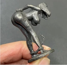 1.6" Brass Cosplay Girl Big Ass Statue Hot Beauty Model Artwork Collection Toy