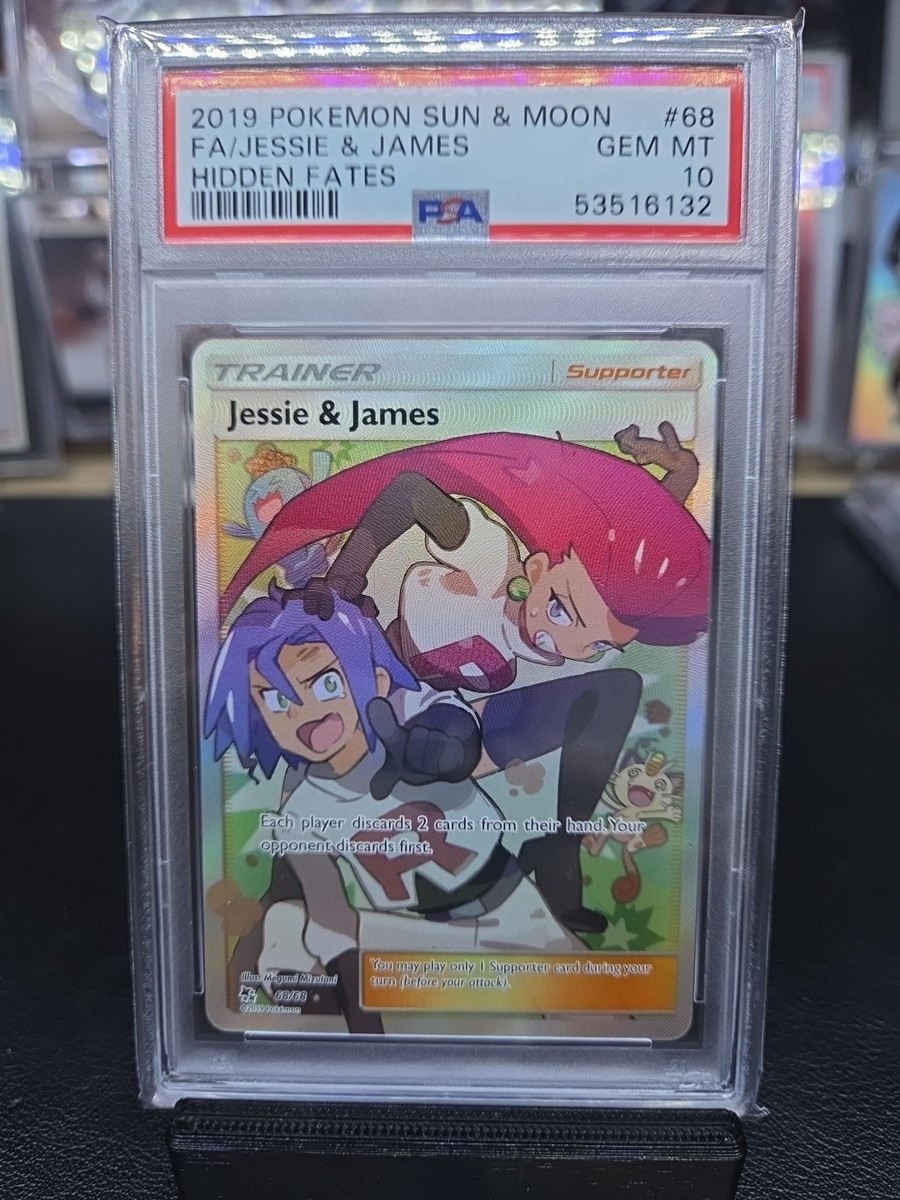 Jessie and James Full Art 68/68 Hidden Fates - PSA 10 Pokémon Card