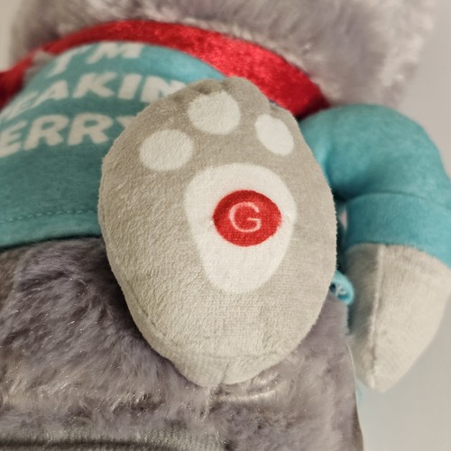 Gemmy animiertes unglückliches Kätzchen Plüsch Joyful Holiday I'm Freaking Merry / Neu mit Etikett  - Bild 8 von 14