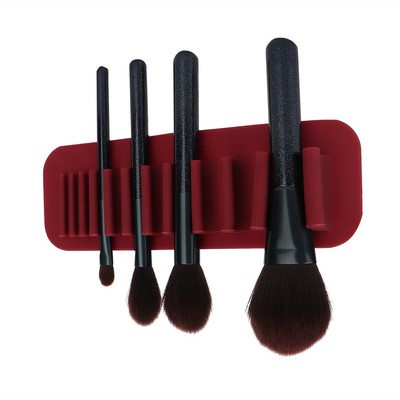 Soft Silicone Wall Mounted Makeup Brush Toothbrush Holder Stand Organizer