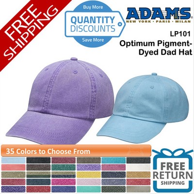   Adams Headwear Men Optimum Pigment-Dyed Cap Hat six-panel, low-profile LP101