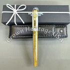 Hot MB Great Characters Mohammad Ali Collectibles Gold w/ Leather Pen Case Rare — photo 2