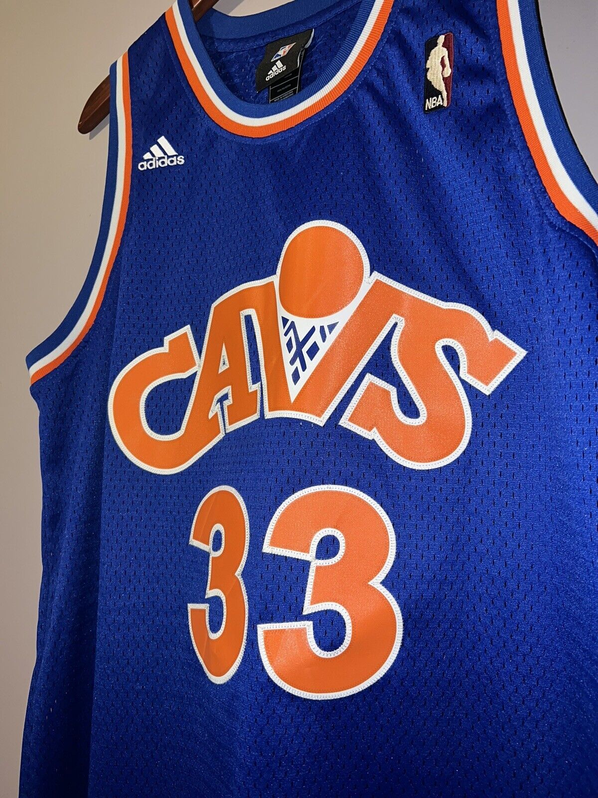 Cleveland Cavaliers #33 Shaquille O'Neal Blue Hardwood Classics Jersey