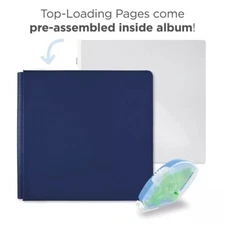 Creative Memories 12x12 Navy Album with Top Loading Pages & Tape Runner NEW