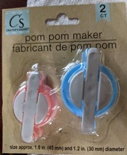 Crafter's Square Branded POM POM Maker, 2 CT, 1.8 in. 45 mm and 1.2 30 mm .
