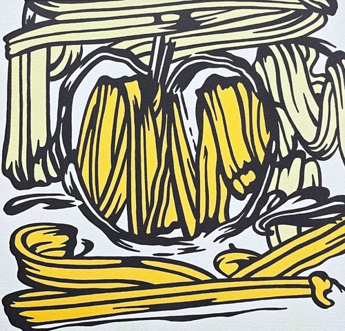ROY LICHTENSTEIN - Yellow Apple - signed, numbered edition 100/150, 35x50 cm - Picture 2 of 5