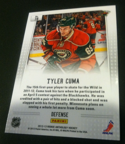 Tyler Cuma 2013 Panini Father's Day Prizm Pulsar Rookie SP #78 Print Run /30 - Picture 2 of 2