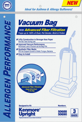 Kenmore Style O Synthetic HEPA Vacuum Cleaner Bags by DVC
