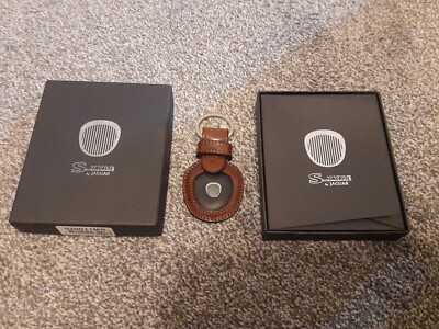 NEU NOS JAGUAR S-TYPE LEDER SCHLÜSSELANHÄNGER SCHLÜSSELANHÄNGER IN PRÄSENTATIONSBOX
