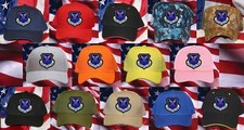 GLOBAL STRIKE COMMAND LEATHER HOOK N LOOP AIR FORCE HAT PATCH CAP WOW