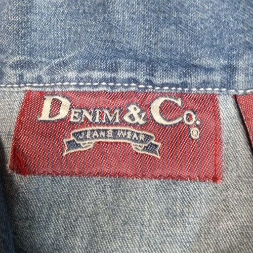 Denim & Co. Vest Womens S Blue Denim Gorpcore Pocket Zip Up Rancher Chore - Picture 6 of 9