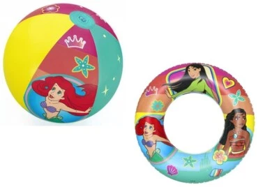BESTWAY Schwimmreifen 56cm Wasserball Prinzessinnen Wasserspielzeug Set 2tlg
