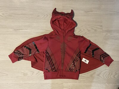 NEW Disney Marvel Scarlet Witch Wanda Vision Kids Zip Up Hoodie w Cape Sz 7/8