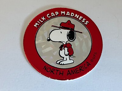 VINTAGE SNOOPY MILK CAP MADNESS NORTH AMERICA UFS POG
