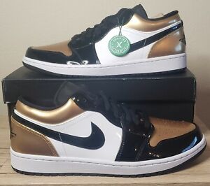 gold toe low jordan 1