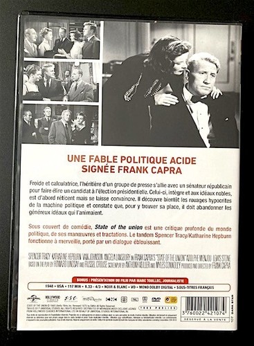 DVD - L'enjeu - Frank Capra (1948) - Spencer Tracy, Katharine Hebpurn - Foto 2 di 2
