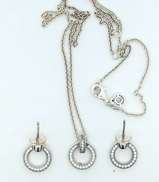 Pandora Double Circle Necklace & Logo Circle Reversib… Gem