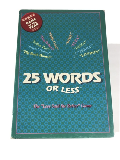 Winning Moves 1006 25 Words Or Less Challenge 2nd Edition Board Game For Sale Online EBay