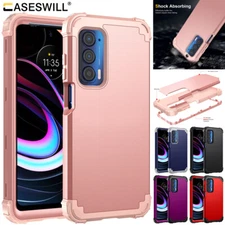 For Motorola Edge 5G UW 3in1 Shockproof Heavy Duty Case Cover + Screen Protector