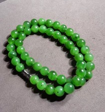 Certificated Hetian Jade 10mm Beads nephrite Necklace Natural Jasper bracelet