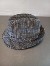 Vintage Stetson Fray/Blue/Tan Tweed Fedora M 7 - 7 1/8