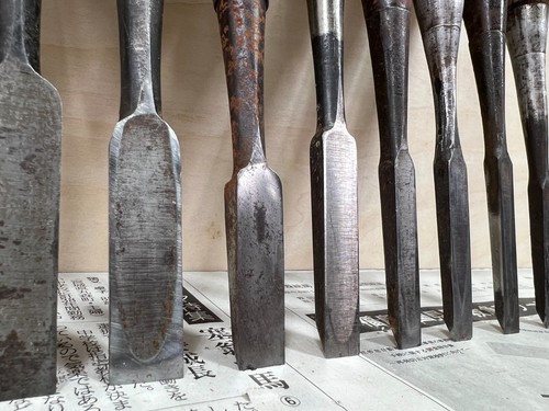 Vintage Japanese Chisel 10set Nomi /Hand Plane Saw Iron Hammer Hand Tool/d63 - Picture 18 of 22