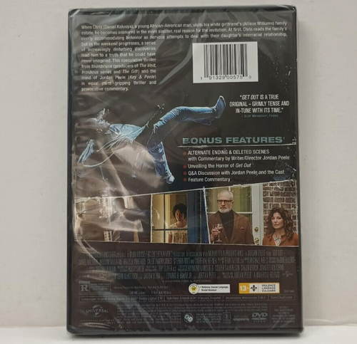 Get Out - DVD von Jordan Peele mit Daniel Kaluuya, Allison Williams - Neu Versiegelt - Bild 2 von 2