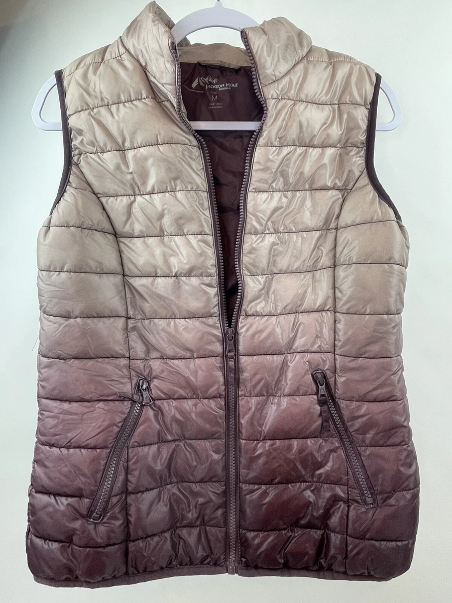 Taupe puffer cheap vest