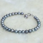 bracelet en perle de culture d'eau douce naturelle grises 2237 fait main